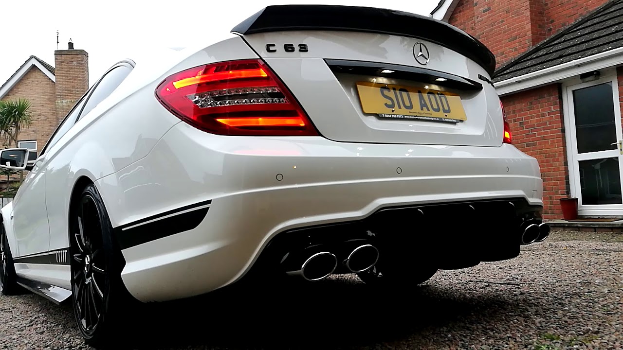 Mercedes C63 AMG Secondary cat delete cold start