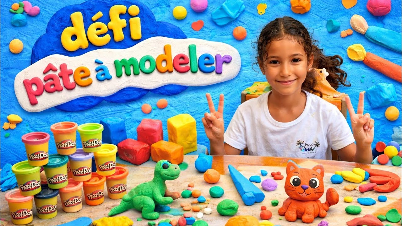 Neïneï et le défi pate à modeler #humour #défis #cute #family