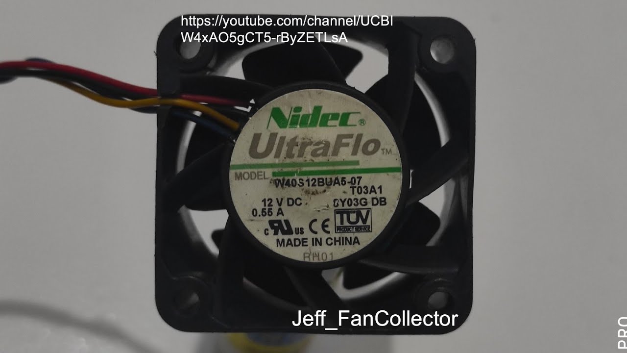 Nidec UltraFlo Fan W40S128UA5-07 12V 0.55A 16000rpm 4028 4wire High Speed Made in China