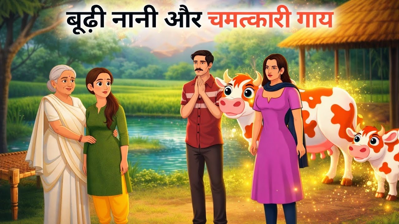 जब बेटे ने छोड़ दिया… जादुई गाय बनी सहारा | बूढ़ी नानी और काली गाय की दिल छू लेने वाली कहानी
