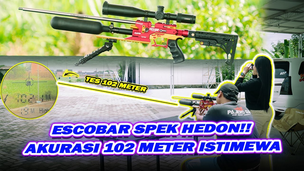 BIKIN NGILER!! TES AKURASI LONG RANGE 102 METER PCP PREDATOR ESCOBAR AIRRIFLE TERBARU 2026🔥