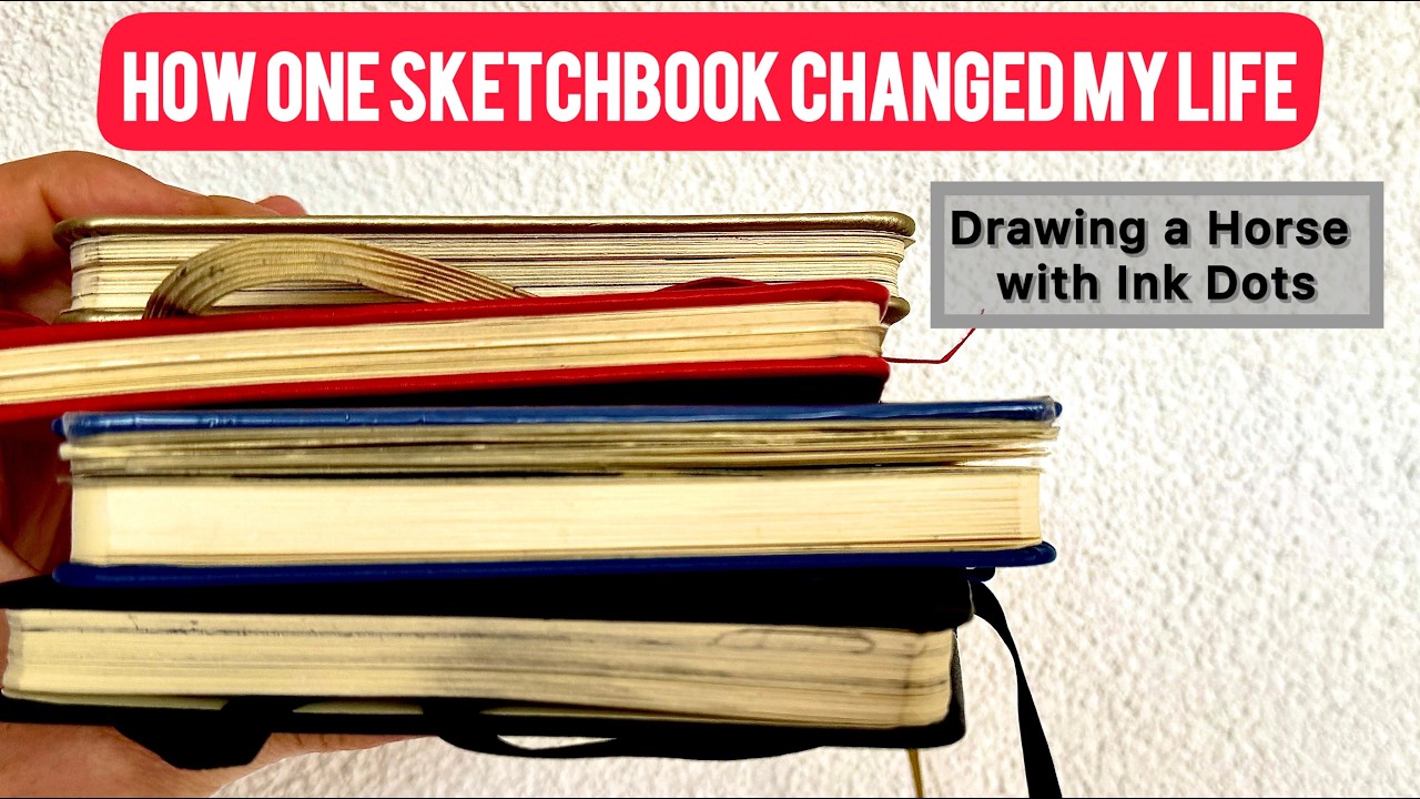 How One Sketchbook Changed My Life (Drawing a Horse with Ink Dots)
