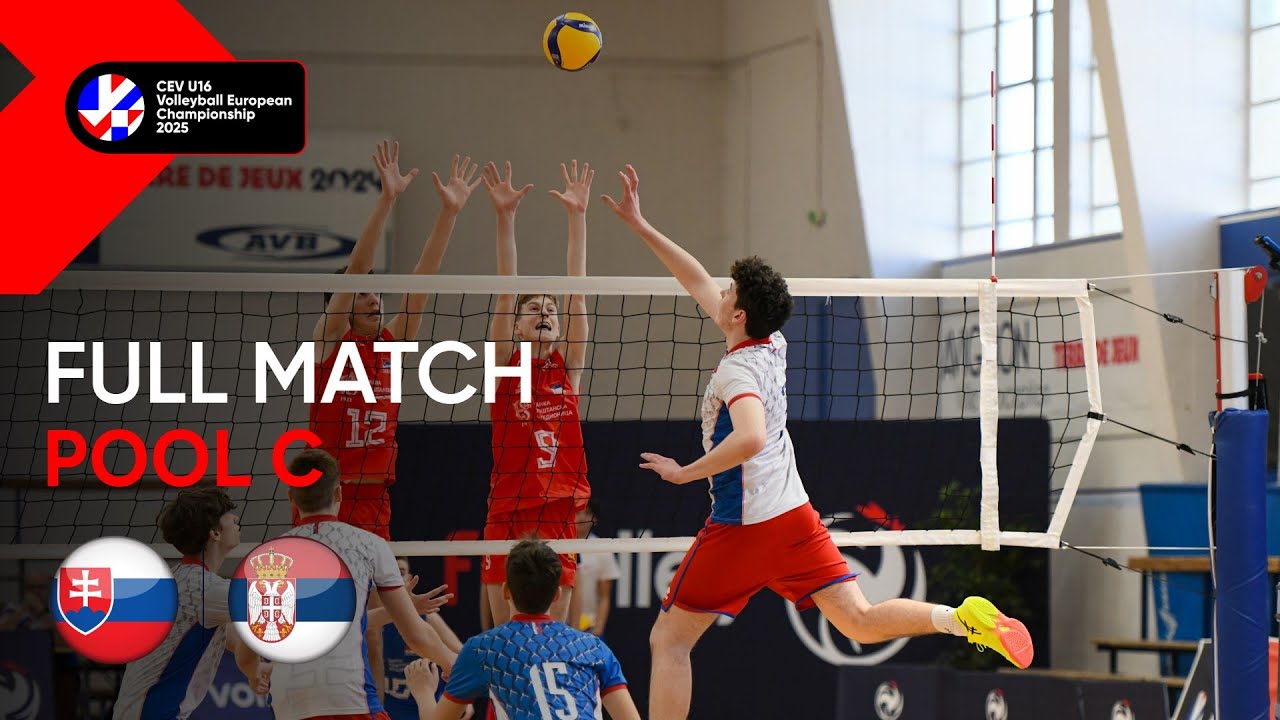 Full Match | Slovakia vs. Serbia | CEV U16 Volleyball European Championship 2025 | Men (Pool C)