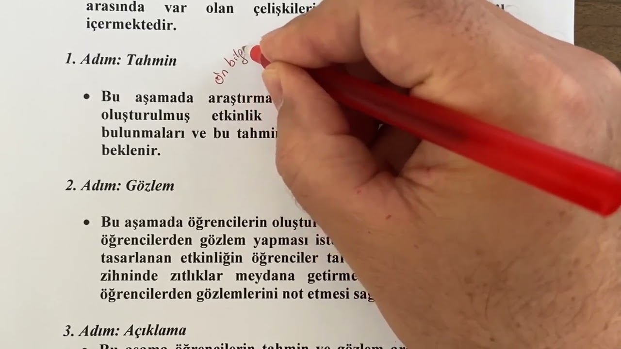 Ders 93: ÖYT- Tahmin - Gözlem- Açıklama (TGA)