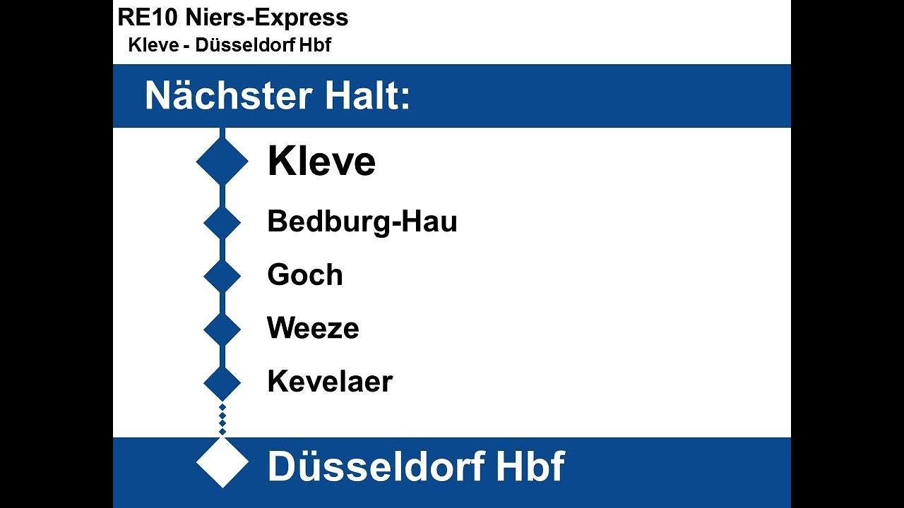 [NWB] Ansagen RE10 Kleve - Düsseldorf