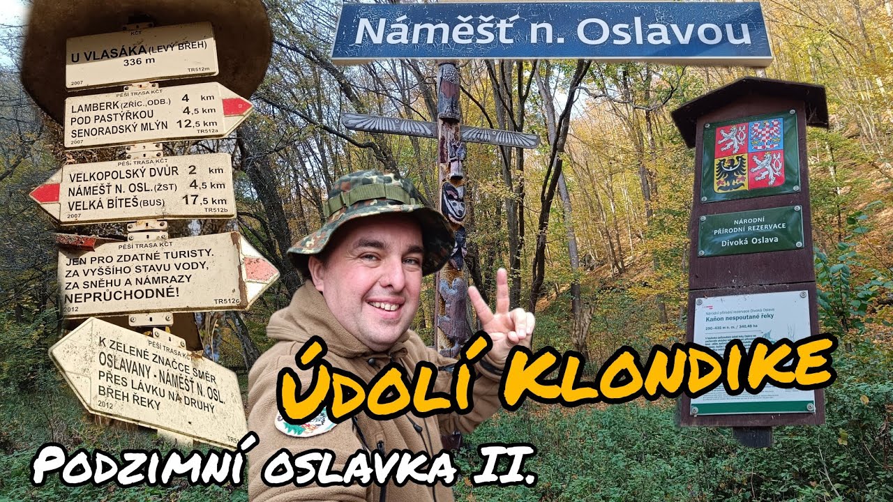 Vandr Oslavka II. | skála s řetězy | brodění | údolí Klondike 