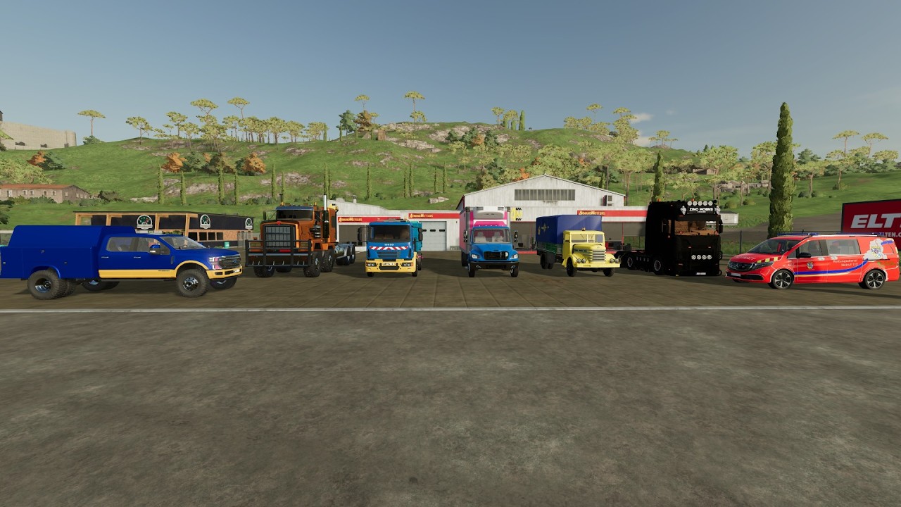 Mod Review 58 Car,bakkie,tipper,crane ,box and trucks Farming Simulator 22