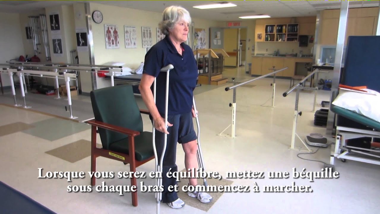 Marcher avec des béquilles -- Une partie de votre poids