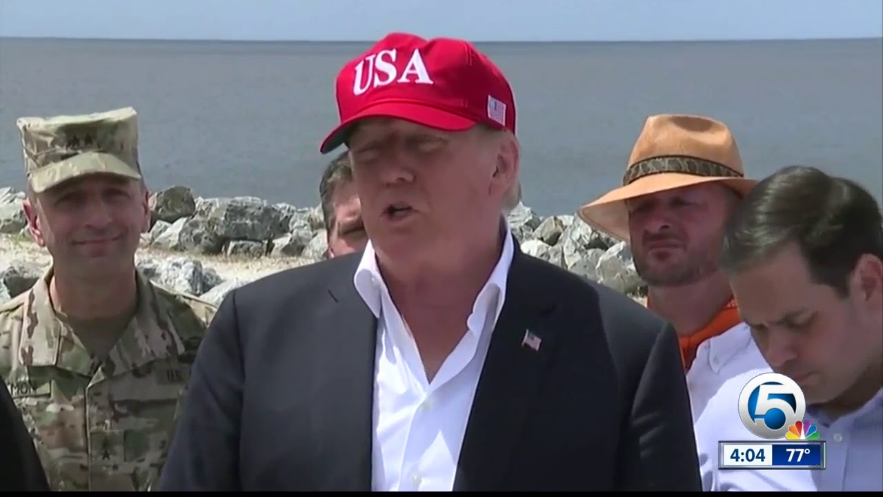 President Trump tours Lake Okeechobee, Herbert Hoover Dike