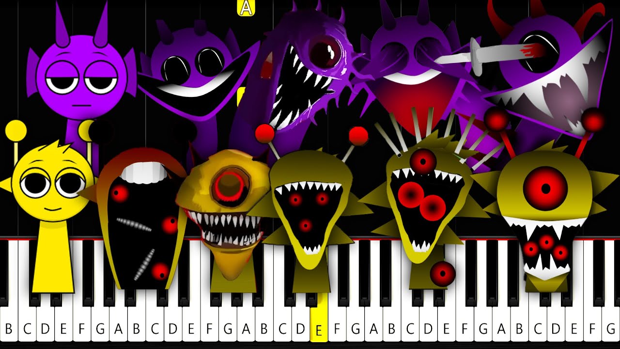 Simon and Durple in 10 PHASES (Incredibox SPRUNKI) - Piano Tutorial