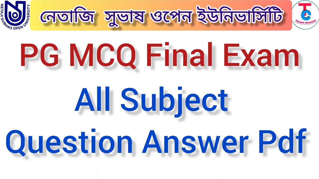 pg final exam question answer all subject pdf 2021 | nsou