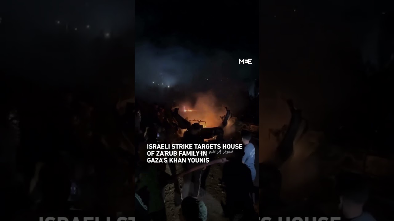 Israeli strike targets house of Za&rsquo;rub family in Gaza&rsquo;s Khan Younis