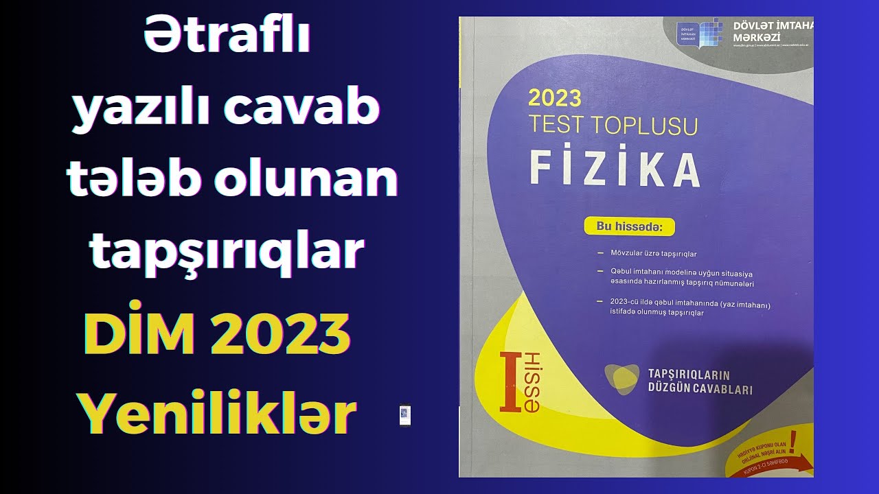 Düzxətli bərabərtəcilli hərəkətə aid ətraflı yazılı cavab tələb edilən tapşırıqlar. Fizika DIM 2023