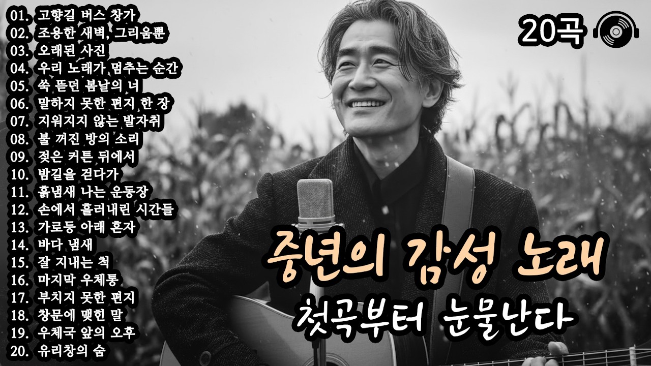 첫곡부터 눈물난다 🍂 중년의 감성 노래 20곡 모음 (30편) #감성발라드 #중년감성 #7080노래