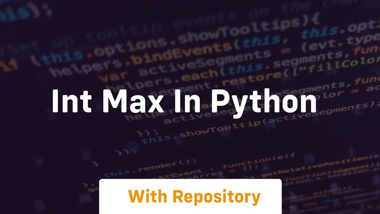 int max in python