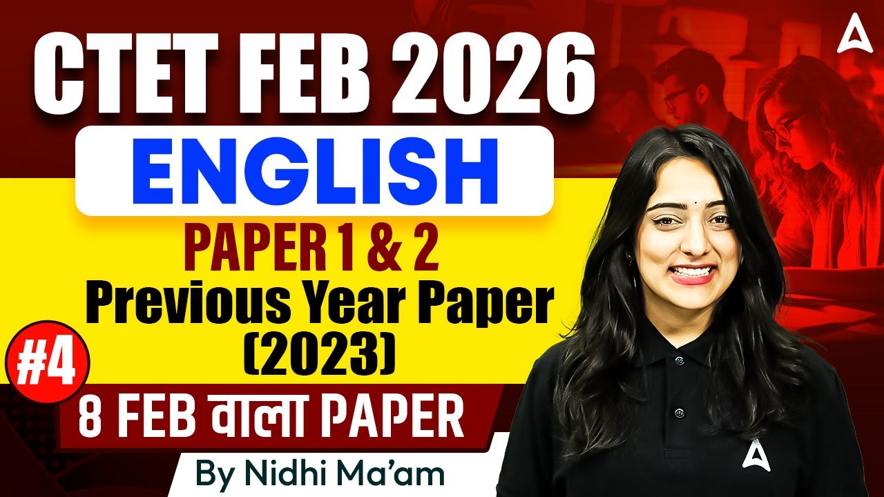 CTET English Classes 2026 | CTET English Previous Year Paper | CTET English Paper 1&2 By Nidhi Mam