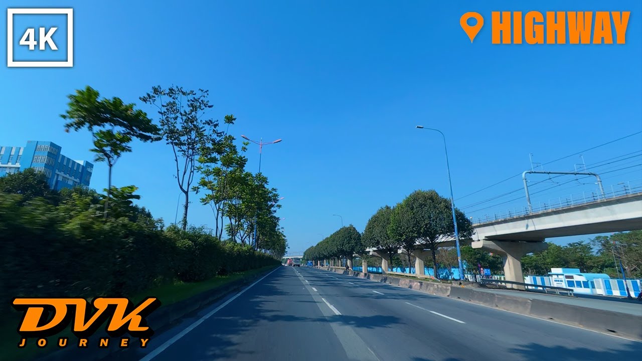 Beautiful Morning Drive on Ho Chi Minh Suburban Highway, Vietnam | 4K 60fps HDR