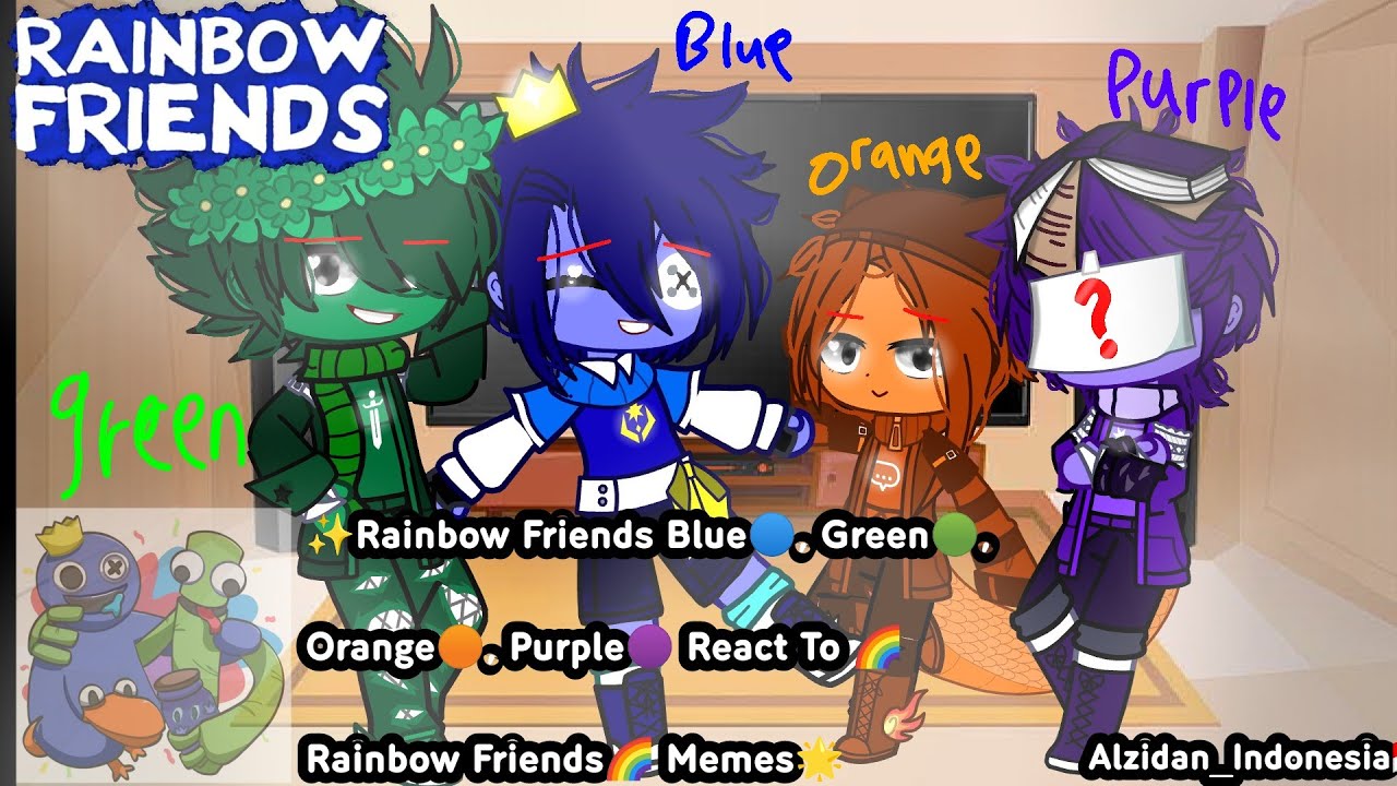 Blue, Green, Orange & Purple React To Rainbow Friends - ✮