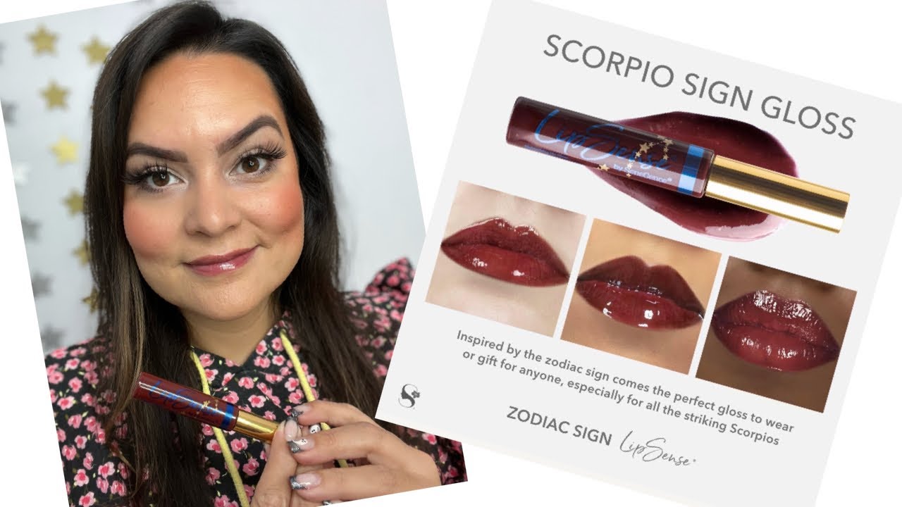 Scorpio Sign Gloss by SeneGence Try-on, new zodiac gloss, berry LipSense gloss