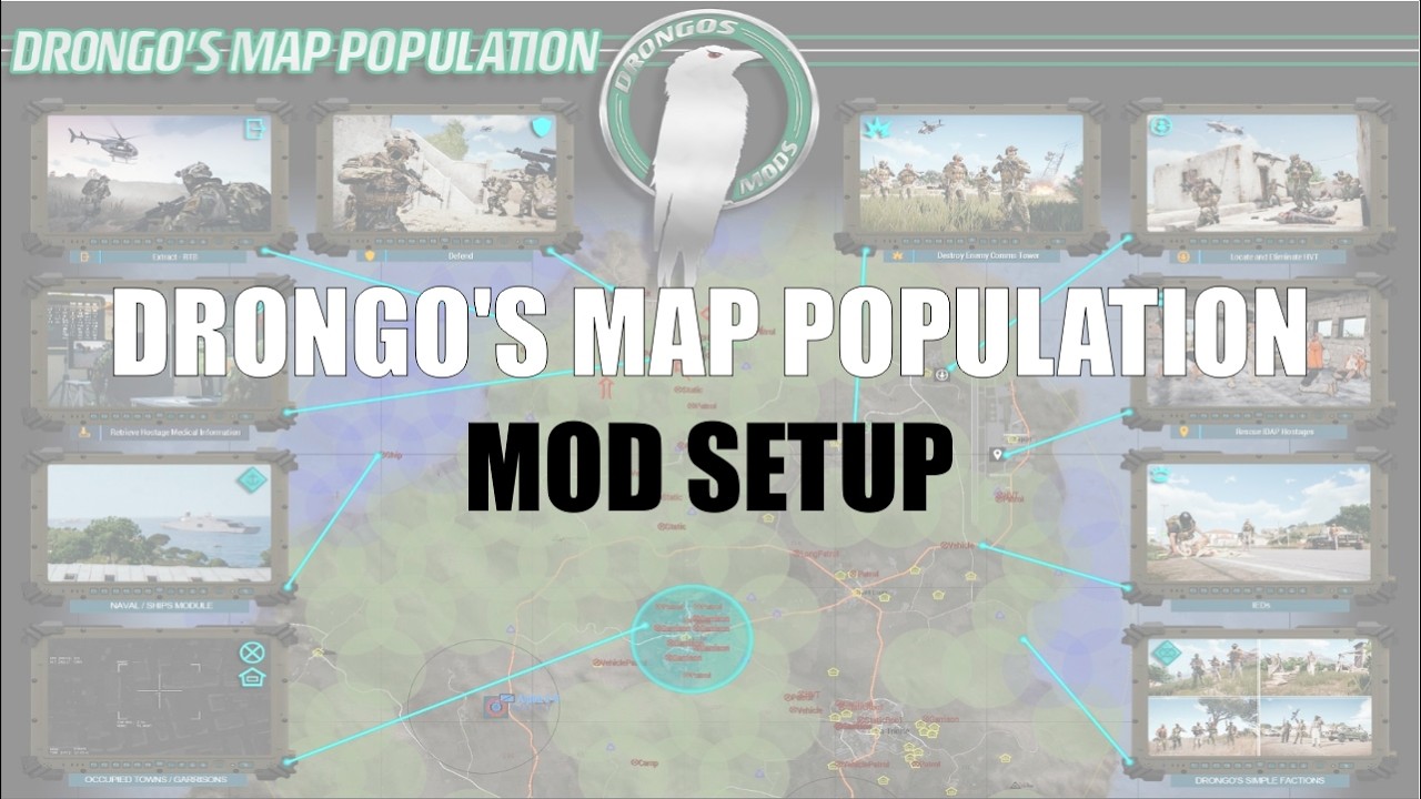 Arma 3: Drongo's Map Population MOD Setup