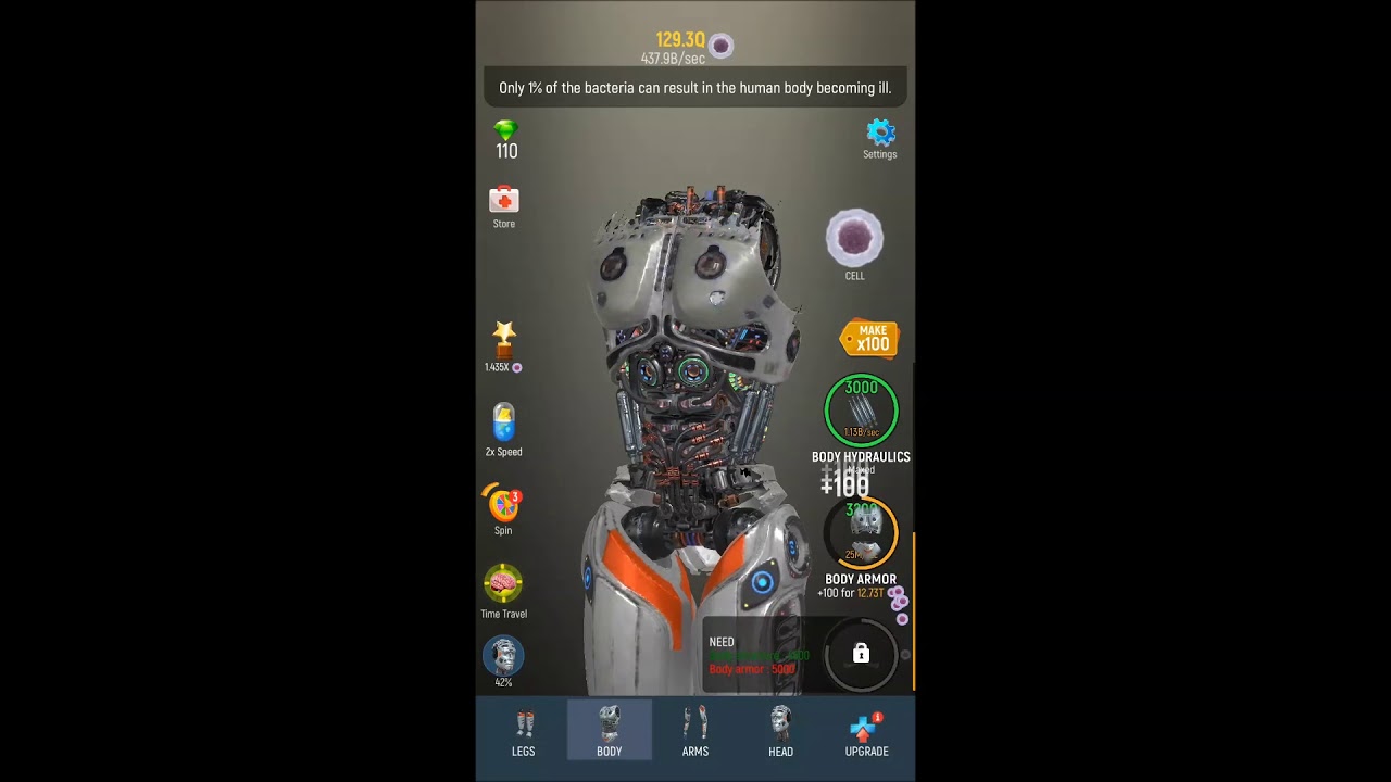 Idle human Cyborg