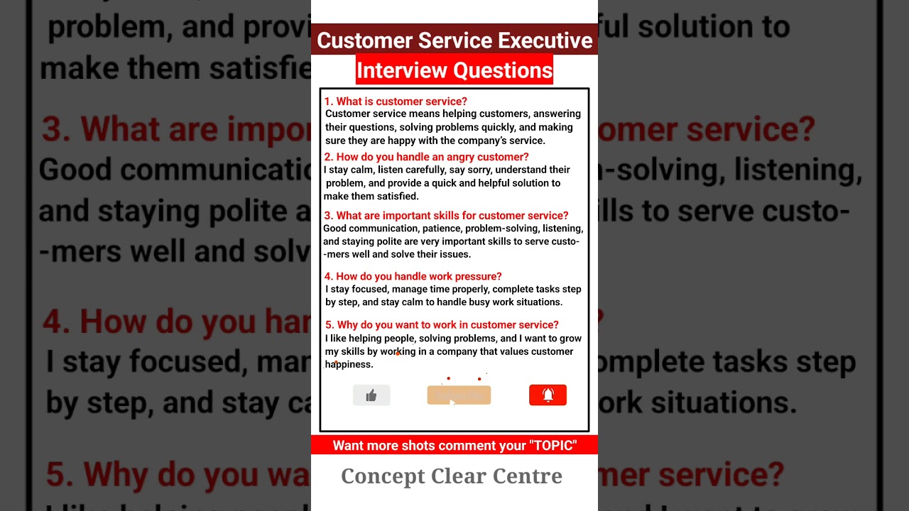 Top 5 Customer Service Customer Support Job Interview Questions and Answers to ace your Dream Job