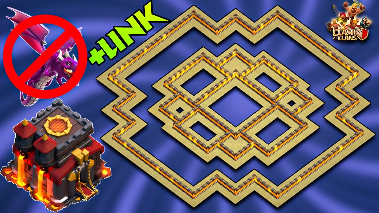 Th10 War Base || Undefeated War Base Anti 3 Star With Replays & LINK || Th10 Defense Strategy