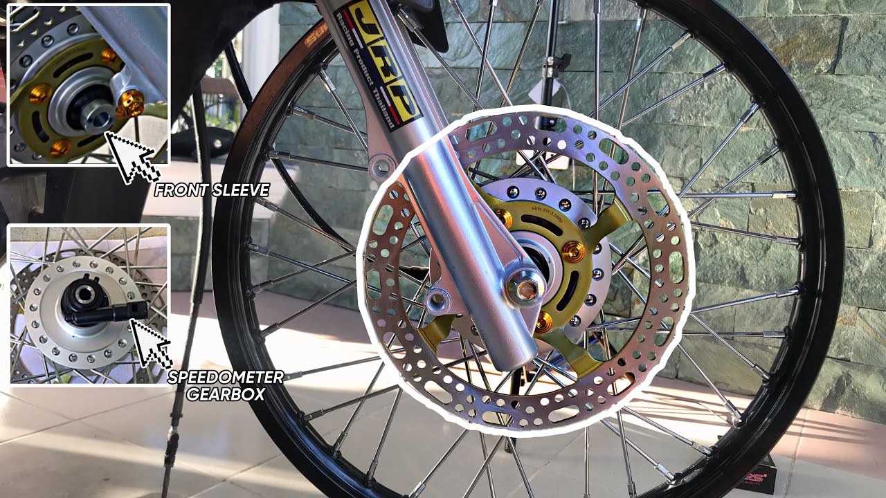 LIGHTEN DISC V1 & HENG DISC BOLTS + SPEEDOMETER CABLE/GEARBOX - SUZUKI SMASH 115