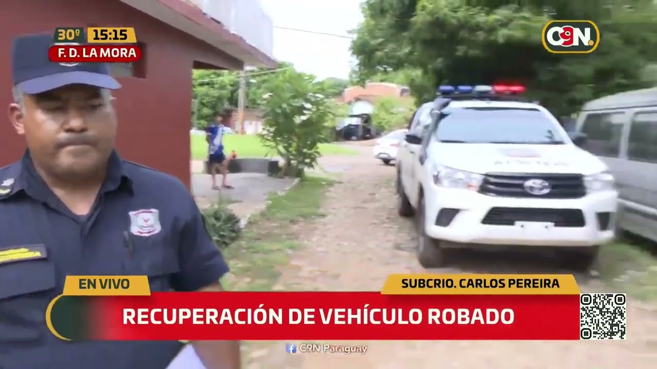 Recuperan vehículo robado en Fernando de la Mora