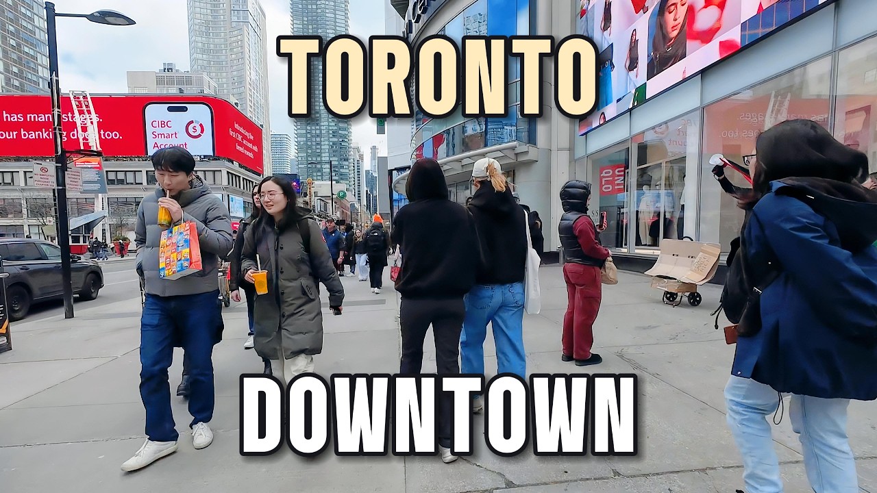 🇨🇦 Прогулка по центру Торонто | Пешеходная экскурсия по улице Йонг 2026 | 4K City Life Canada