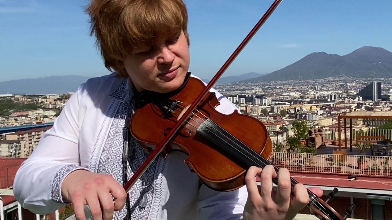 Коли заснули сині гори-Quarantena sul balcone-violin cover- Nazar Rutkovskyy