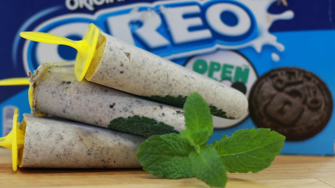 OREO POPSICLE, LODY MIĘTOWE OREO, Domowy przepis na lody