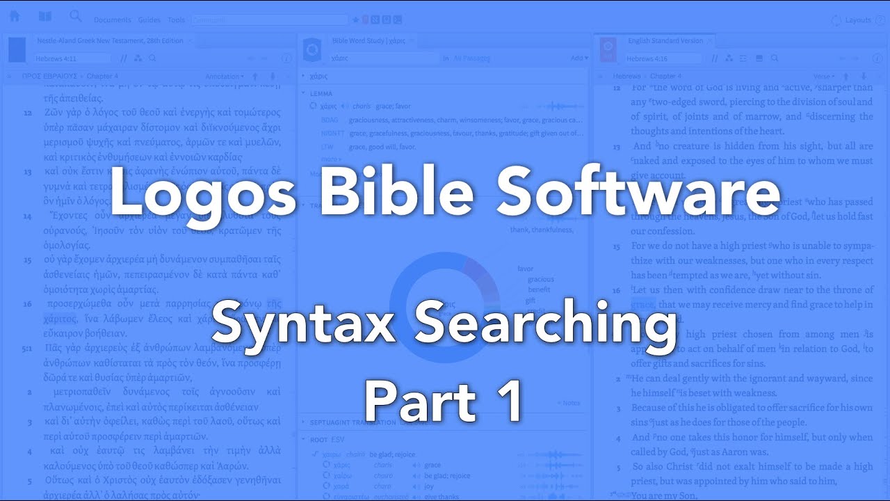Syntax Searching in Logos Bible Software Part 1