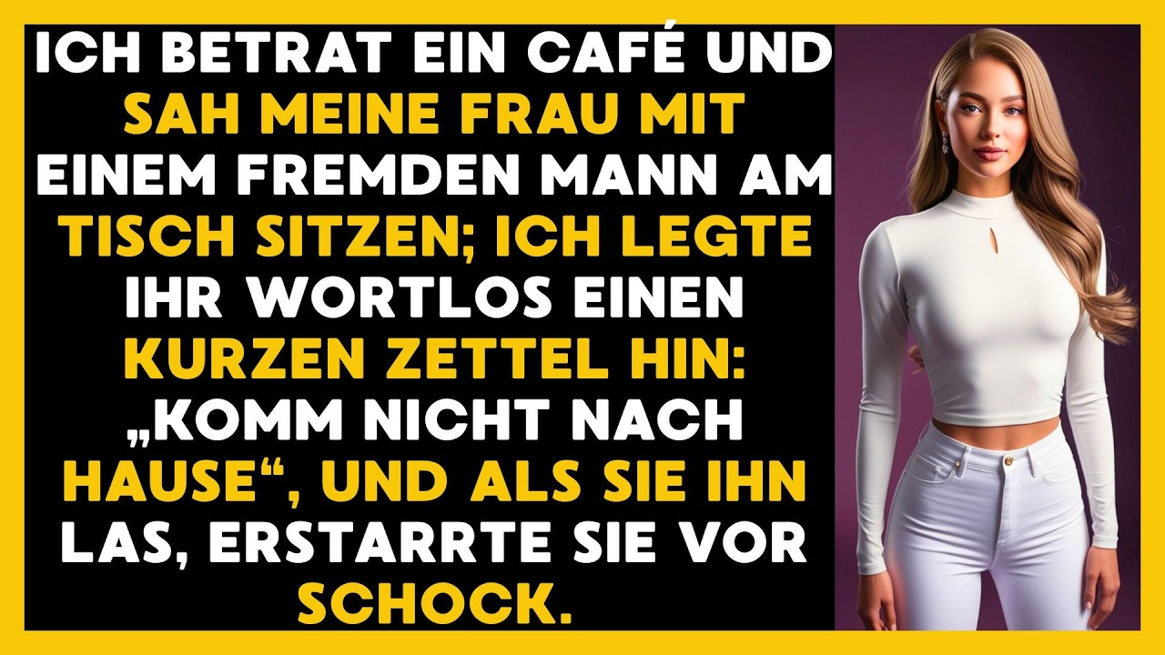 Ich Sah Meine Frau Mit Einem Anderen Mann Im Café Und Hinterließ Ihr Einen Letzten Zettel
