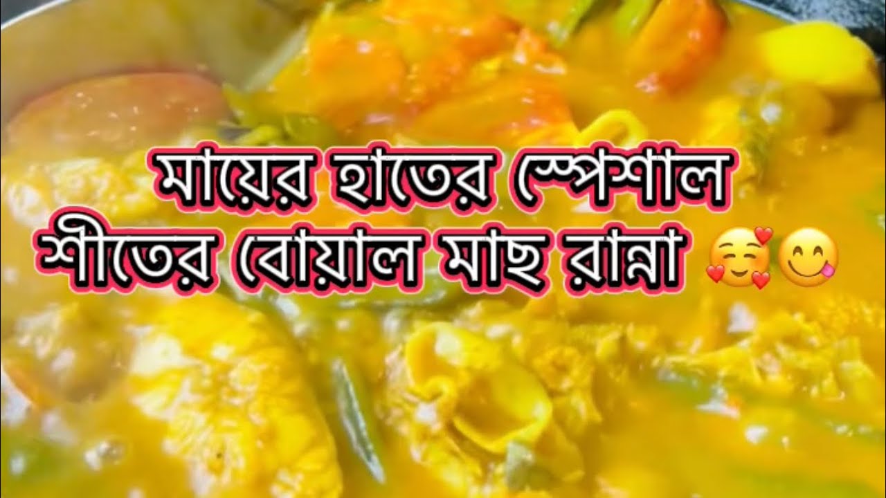 মায়ের হাতের রান্না মানেই ভালোবাসা ❤️ শীতের স্পেশাল বোয়াল মাছ 🐬