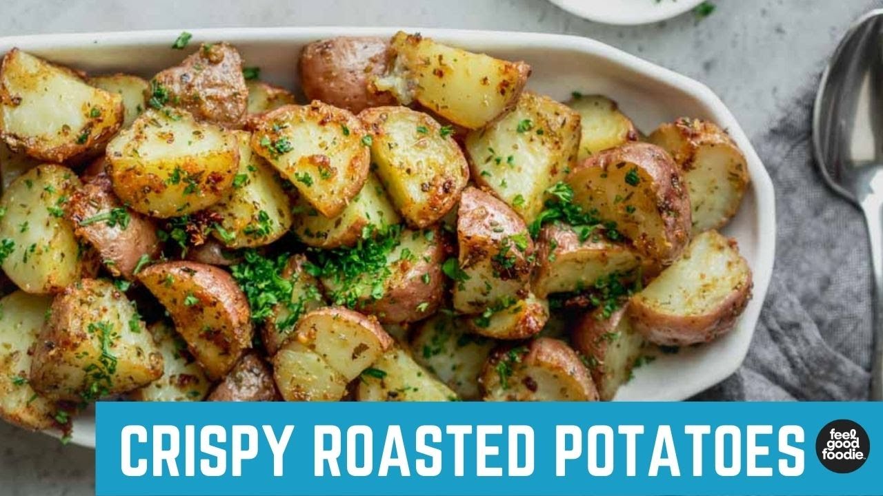CRISPY GARLIC PARMESAN POTATOES | Oven Roasted!