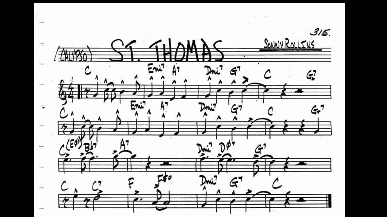 St Thomas   Sonny Rollins   Backing Track ⧸ Play Along BW7av jIJlU