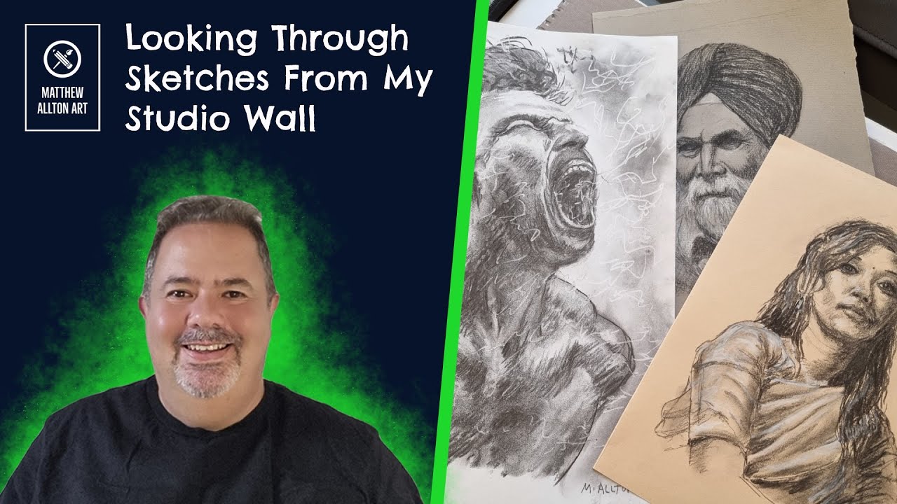 Looking Through Sketches From My Studio Wall