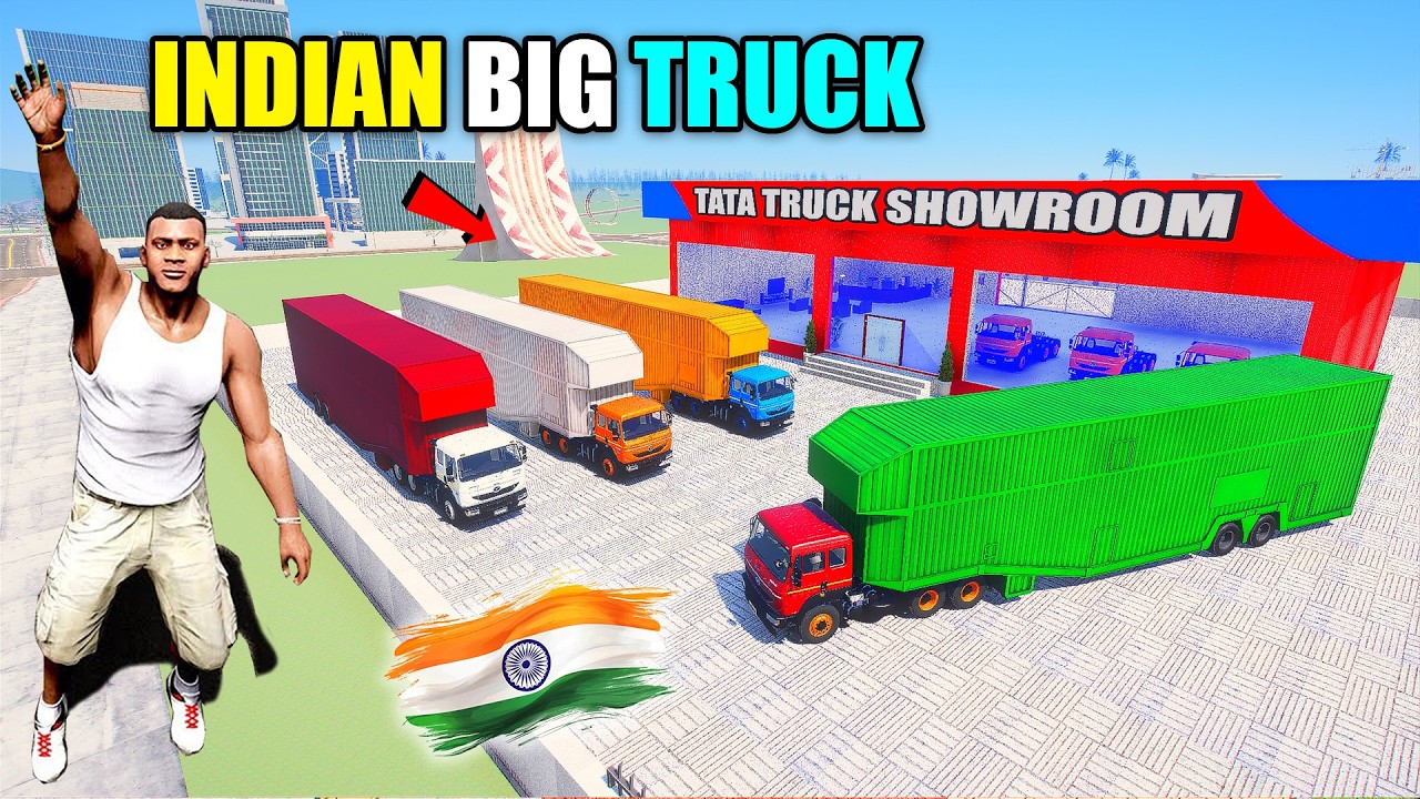Franklin & Shinchan Buy Indian Big TATA Truck With Container in Indian Bike Driving 3D