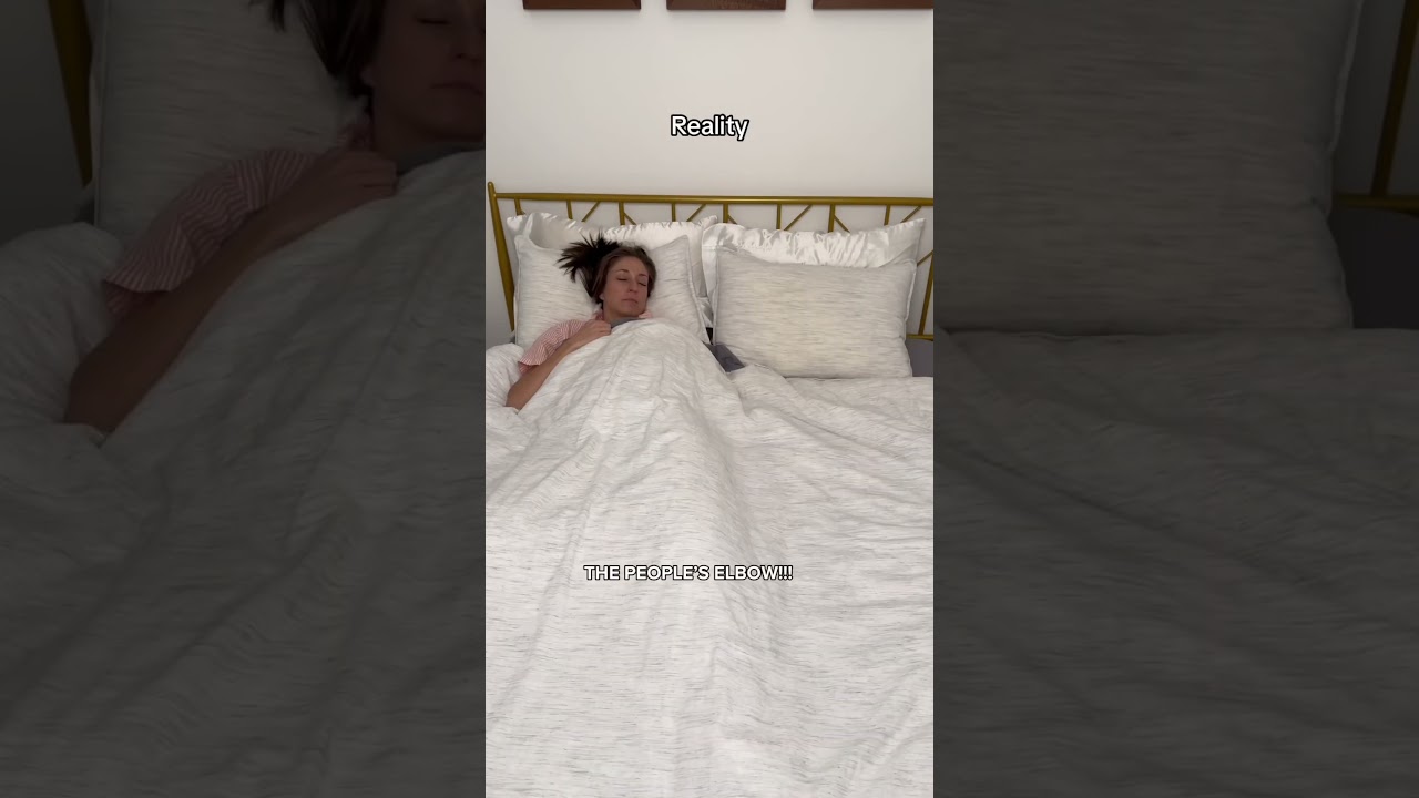 Expectations VS reality of SHARING a bed with my husband #marriage #couple #comedy