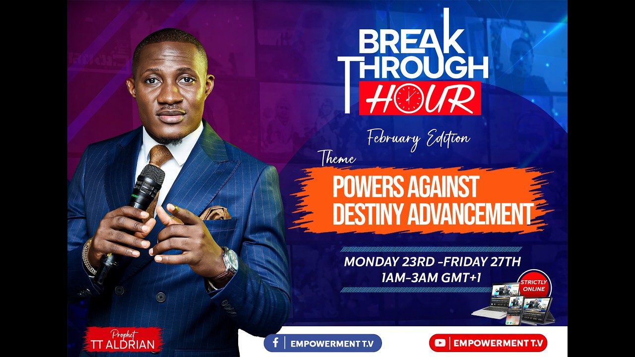 WELCOME TO BREAK THROUGH HOUR WITH PROPHET TT ALDRIAN
