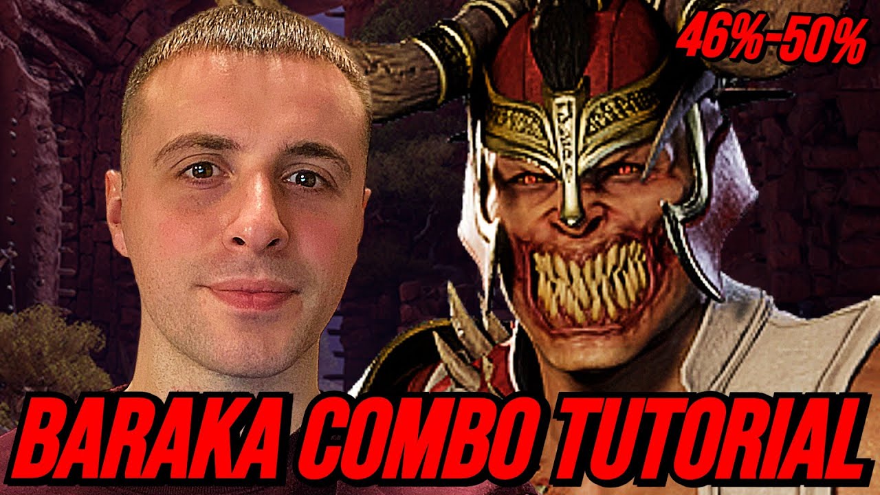 BARAKA COMBO TUTORIAL WITH JAX AND CYRAX KAMEOS! (46%-50%): MORTAL KOMBAT 1!