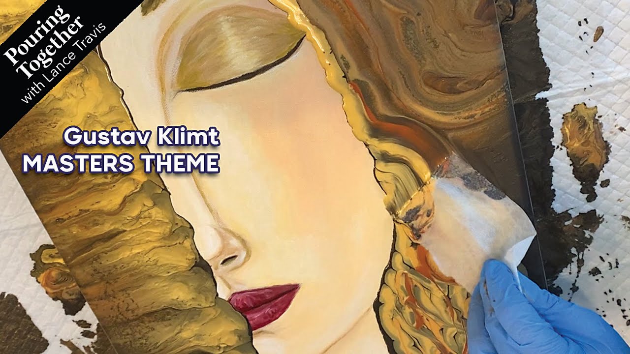 Acrylic Swiping & Embellishments| Klimt's Golden Tears