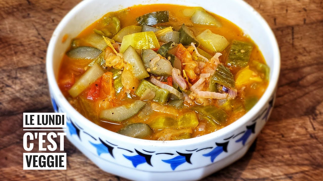 CONCOMBRE EN RAGOUT, recette v&eacute;g&eacute;tarienne