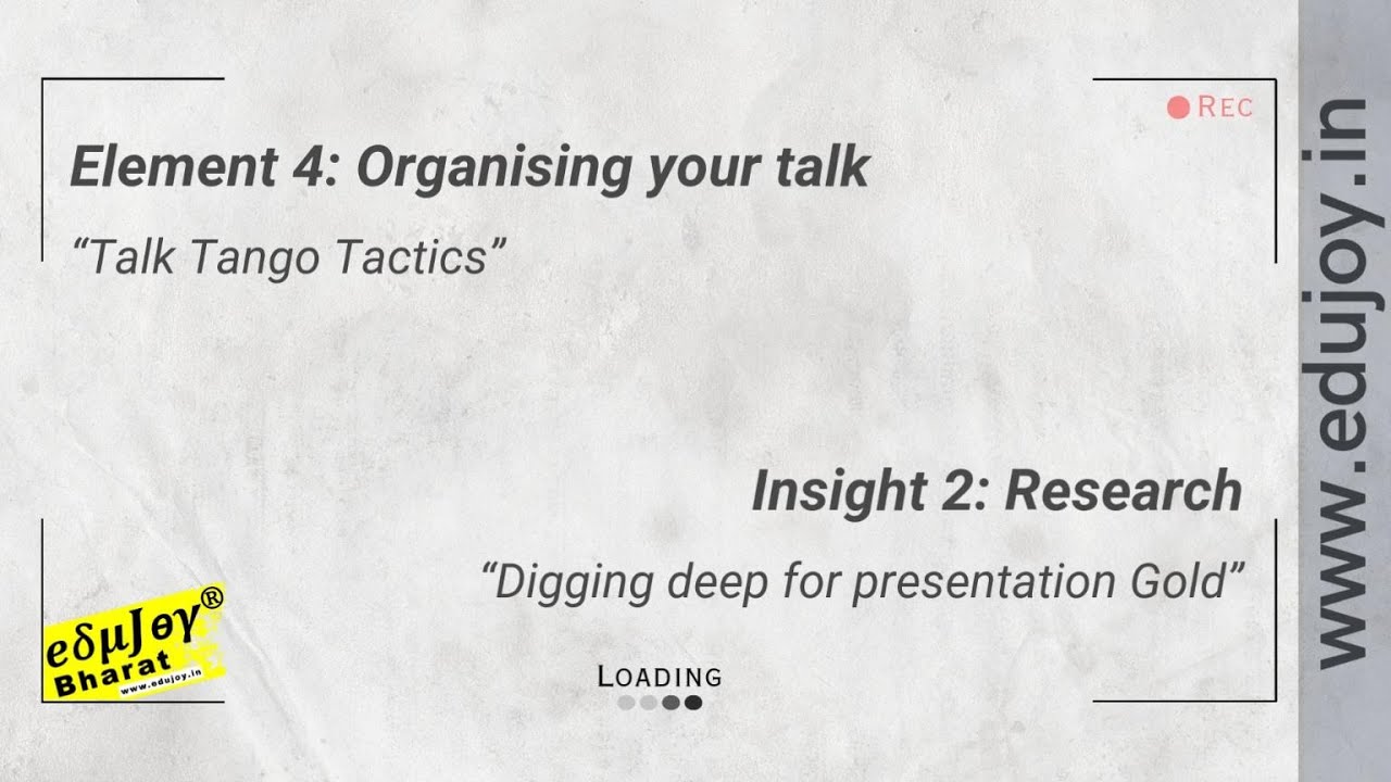 Element 4   Insight 2 # Research Digging deep for presentation Gold