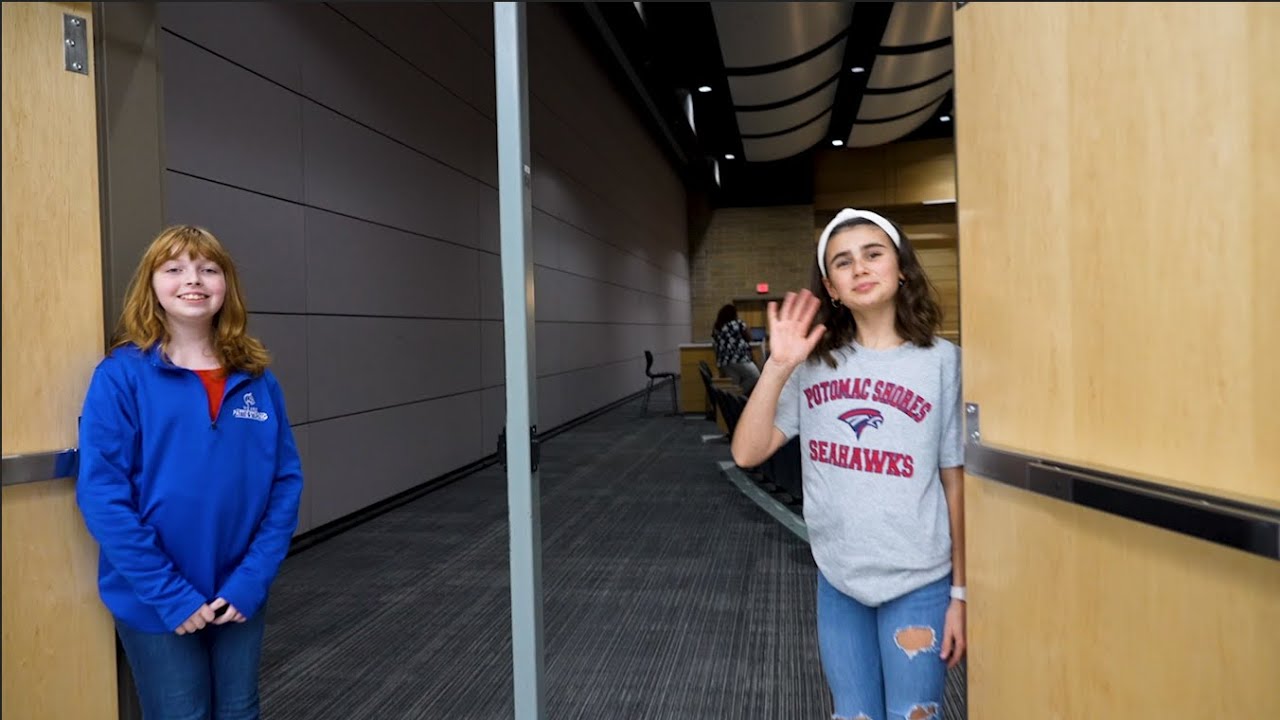 Student ambassadors are a welcomed sight at Potomac Shores Middle School
