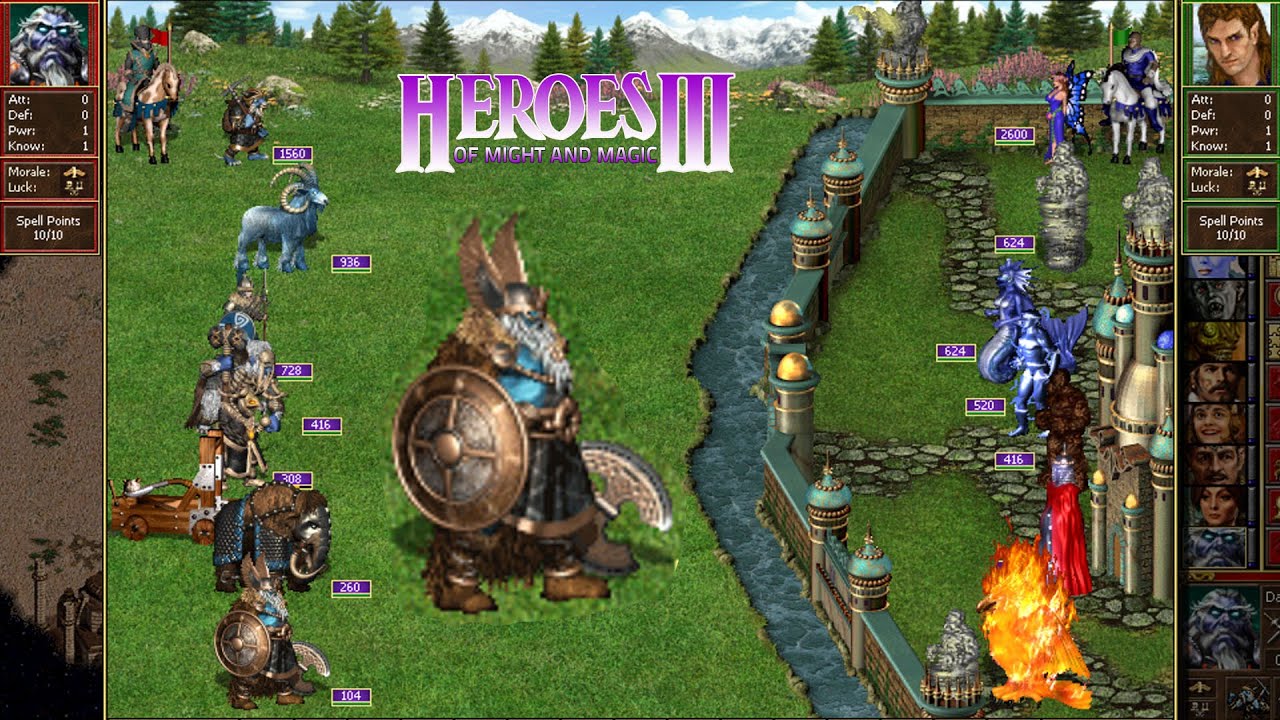 Heroes 3 COMBAT One year growth Conflux was attacked by Bulwark HoTA 1.8