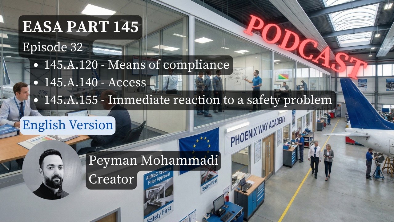 EASA Part-145 - (145.A.120) AltMoC ,  (145.A.140) Access & (145.A.155) Safety - (English)