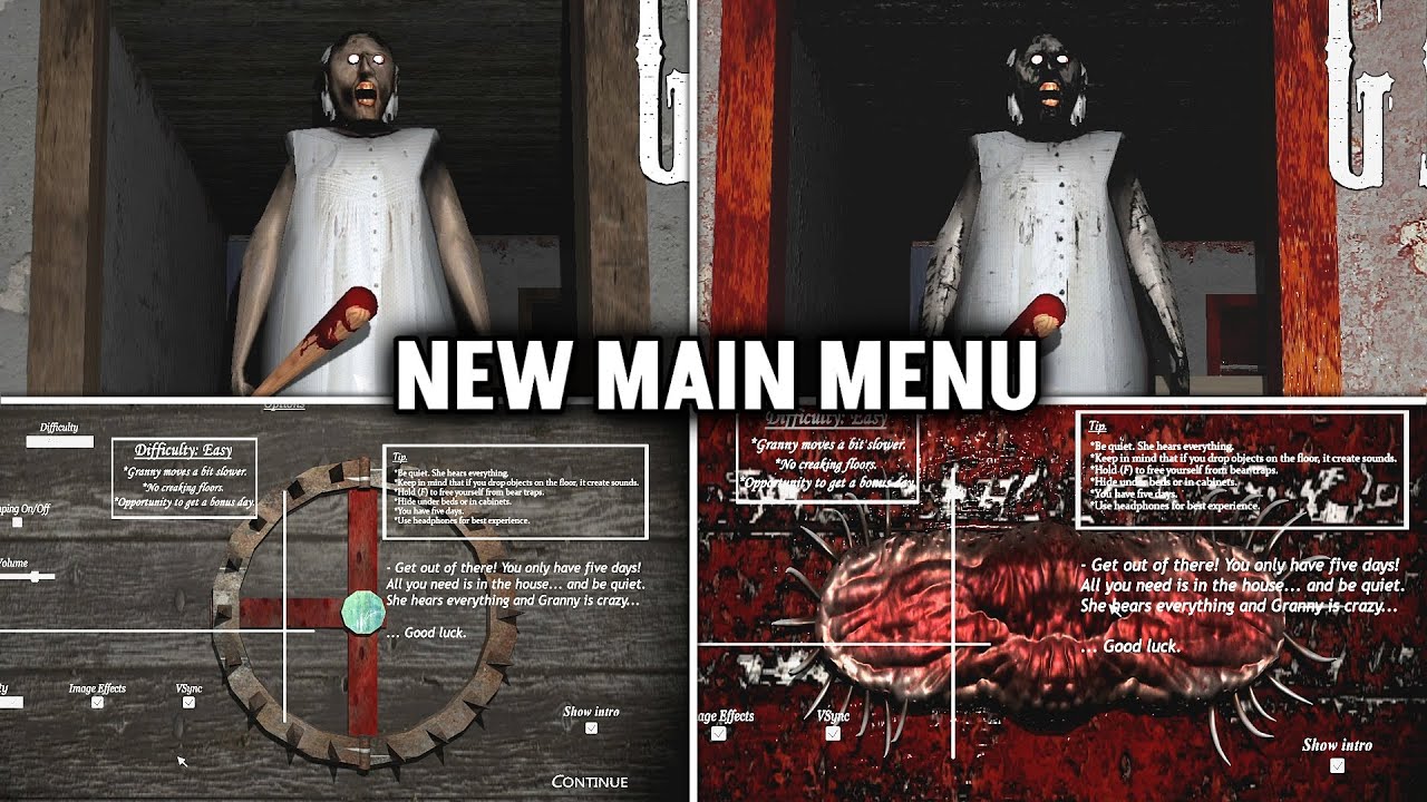 Granny PC Official - New Main Menu
