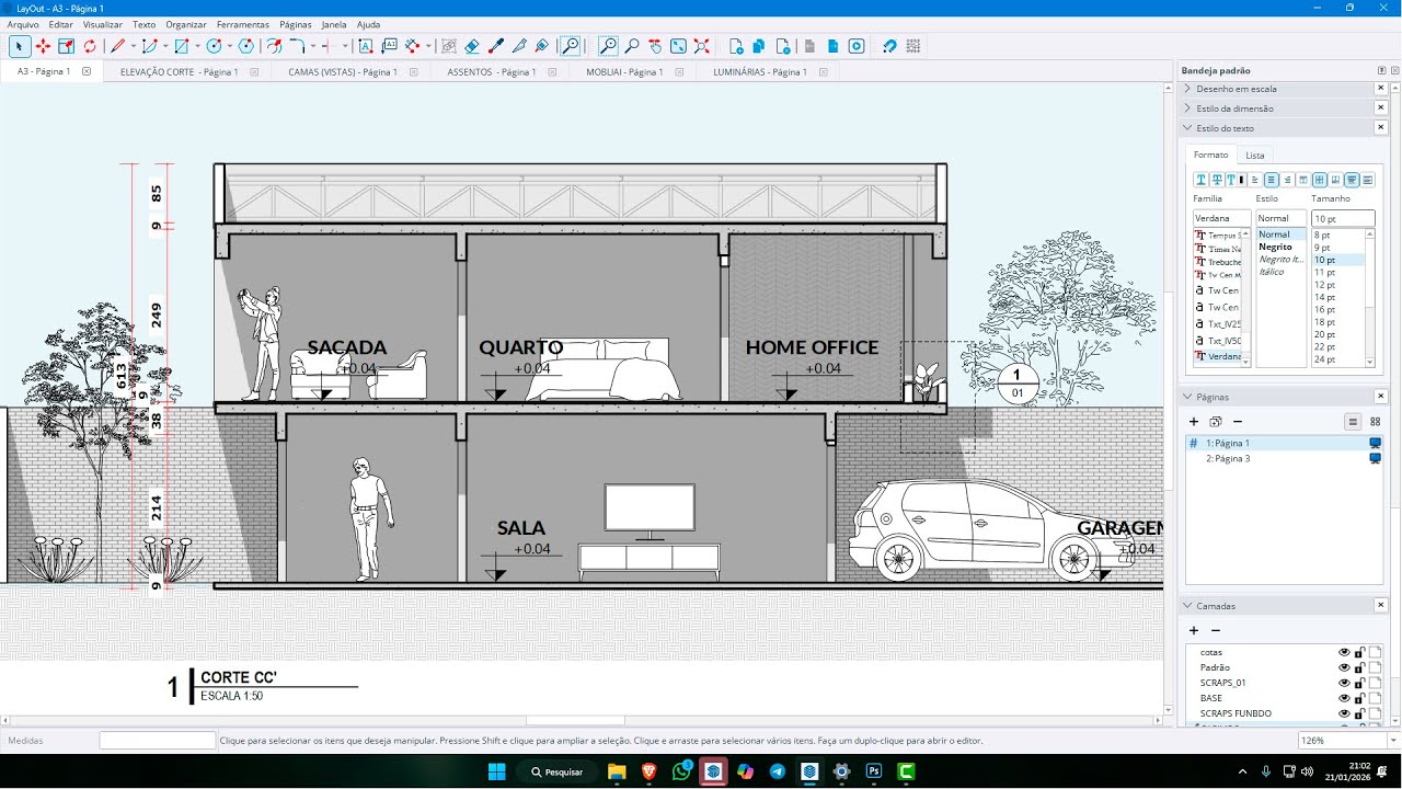 CORTE ESTILIZADO NO SKETCHUP I Template SketchUp